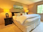 Master bedroom with a king bed and recently remodeled full private bath 